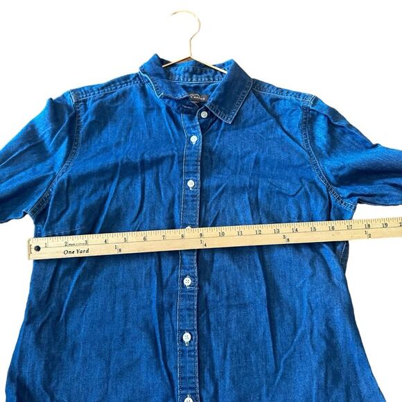 EDDIE BAUER Denim Button Down Long Sleeve Shirt Womens Blue Size medium - Picture 4 of 6
